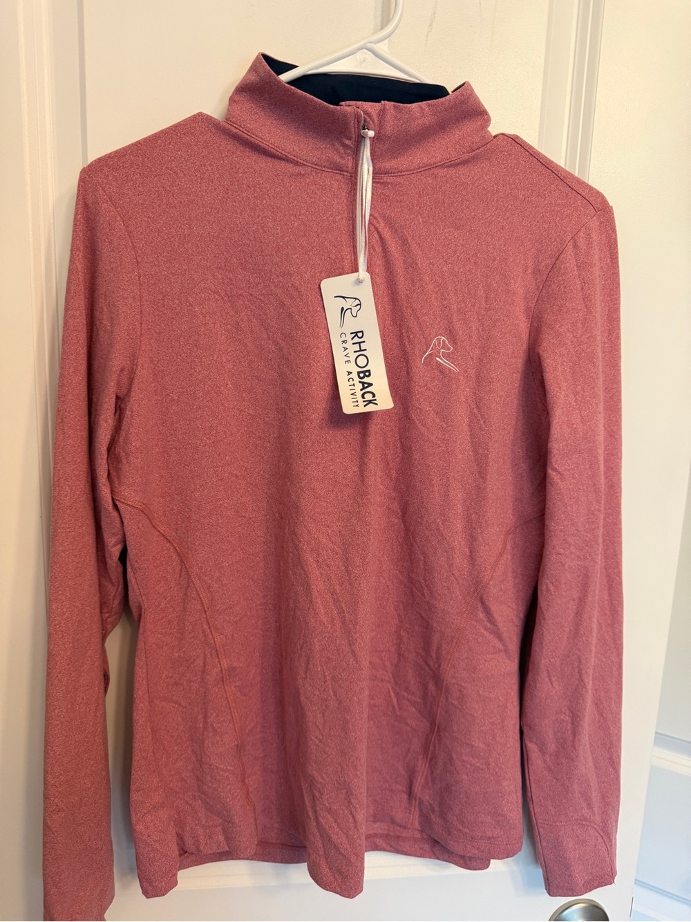 Rhoback Dusty Rose Quarter-Zip Pullover